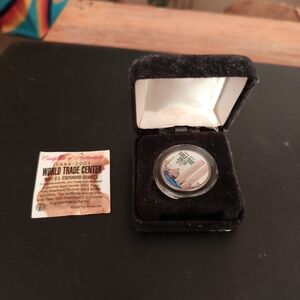 World Trade Center Commemorative Coin in Black Velvet Box